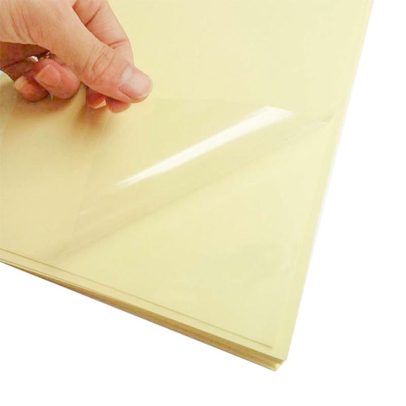 50um 투명 PET 필름 UV 접착제(백색 글라신지 라이너 포함)