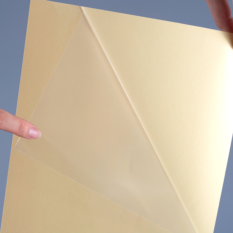 50mic 투명한 자체 접착 폴리에스테르 필름 비닐 스티커 인쇄 라벨 점보 롤