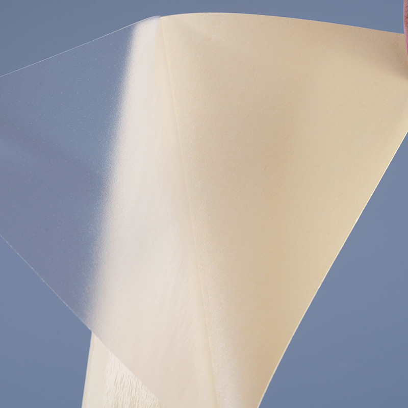 50mic 투명한 자체 접착 폴리에스테르 필름 비닐 스티커 인쇄 라벨 점보 롤