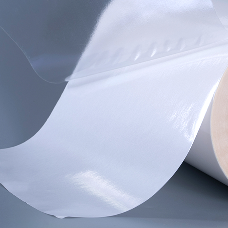 50mic 투명한 자체 접착 폴리에스테르 필름 비닐 스티커 인쇄 라벨 점보 롤