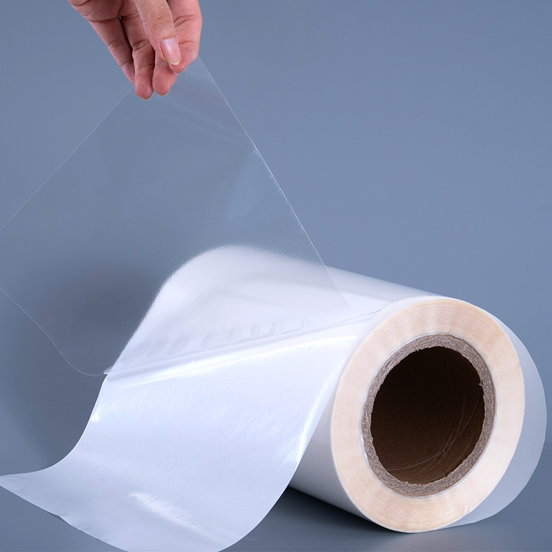 50mic 투명한 자체 접착 폴리에스테르 필름 비닐 스티커 인쇄 라벨 점보 롤