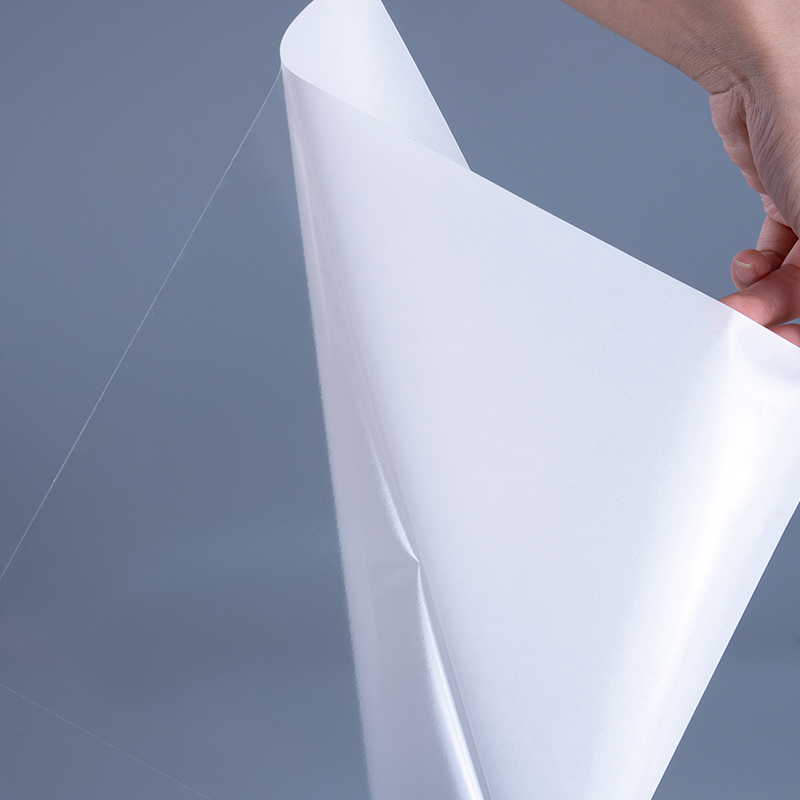 50mic 투명한 자체 접착 폴리에스테르 필름 비닐 스티커 인쇄 라벨 점보 롤