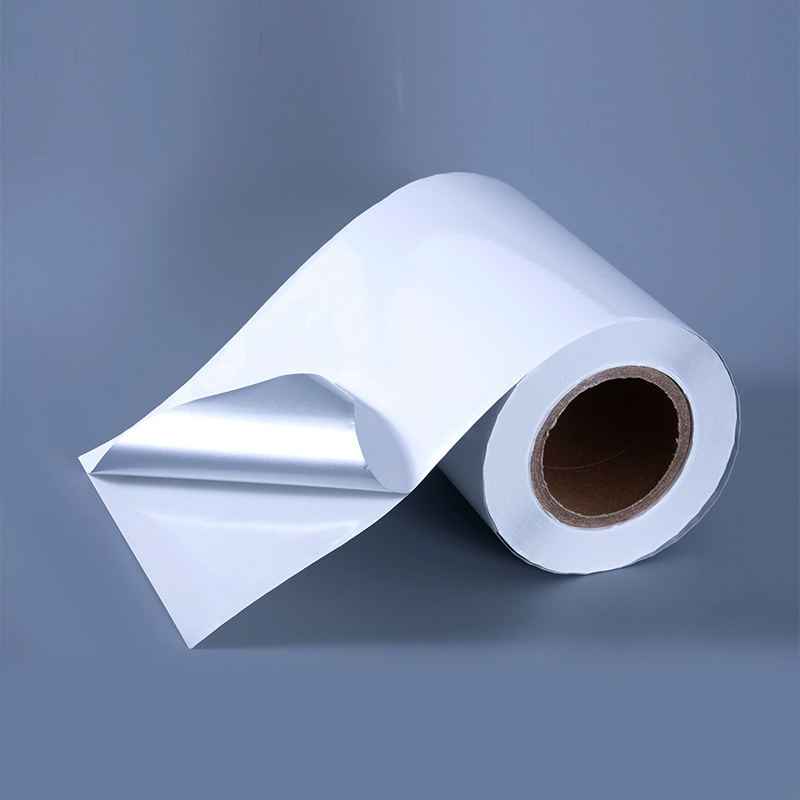 25mic 광택 있는 흰색 알루미늄 도금 폴리에스테르 필름 자체 접착 라벨(잉크젯 인쇄용 수성 아크릴 접착제 포함)