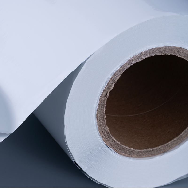 25mic 광택 있는 흰색 알루미늄 도금 폴리에스테르 필름 자체 접착 라벨(잉크젯 인쇄용 수성 아크릴 접착제 포함)