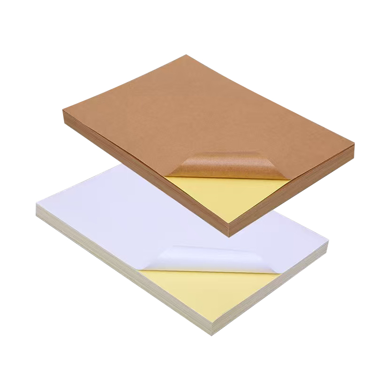 아크릴 접착제와 노란색 라이너가 포함된 85gsm 자동 접착 크래프트 종이